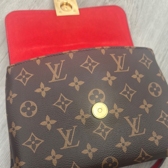 Louis Vuitton Red and Brown Satchel - Picture 9 of 16